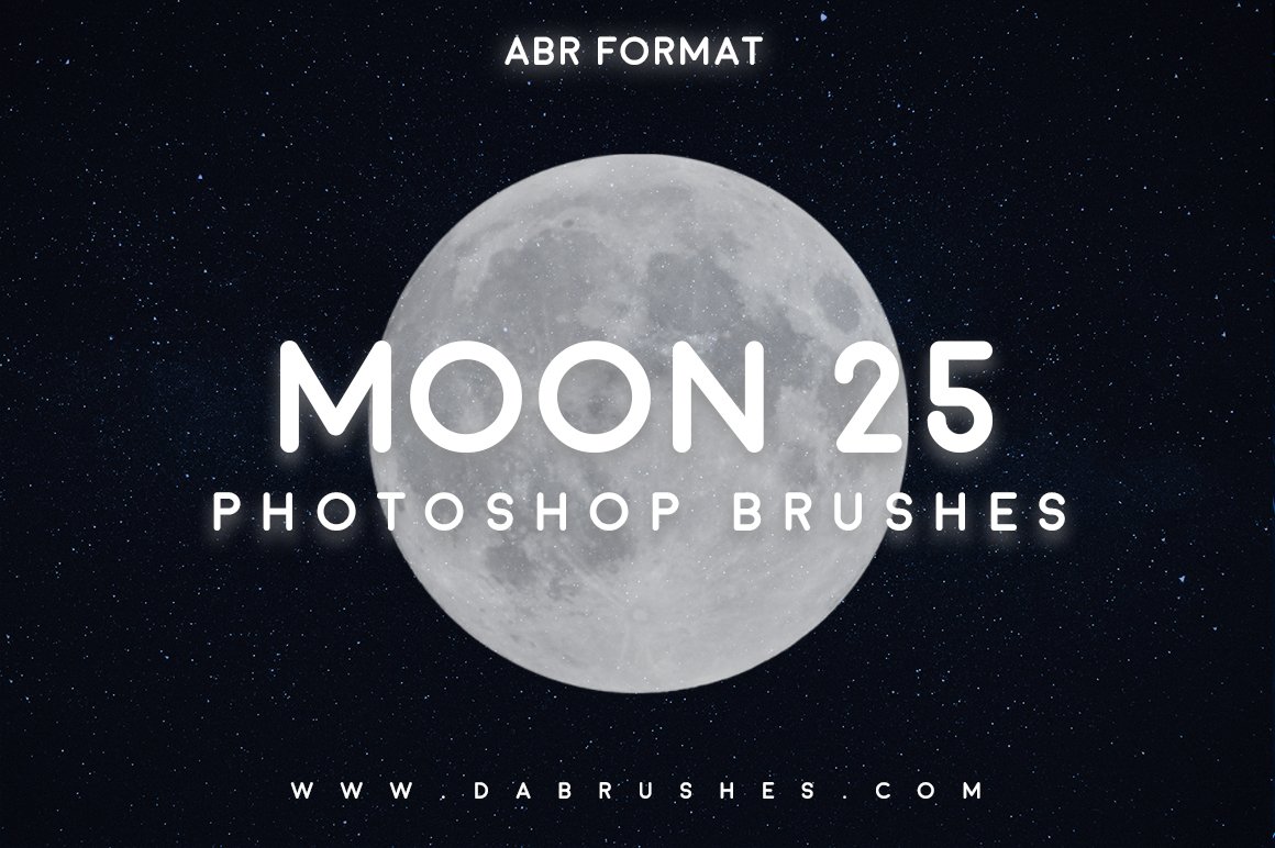 25个高分辨率图形设计月亮画笔Photoshop笔刷（4175）图层云
