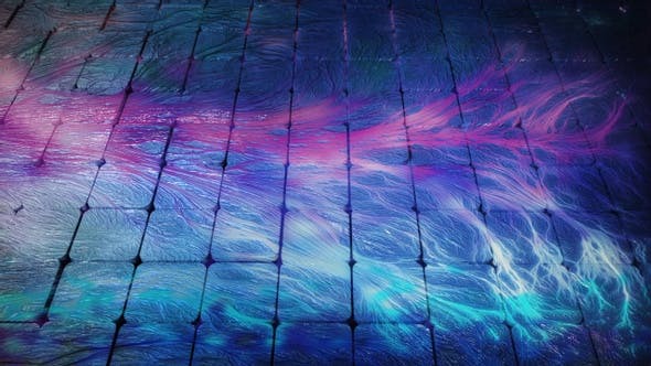 抽象蓝色多彩流动荧光发光视频素材（4239）图层云