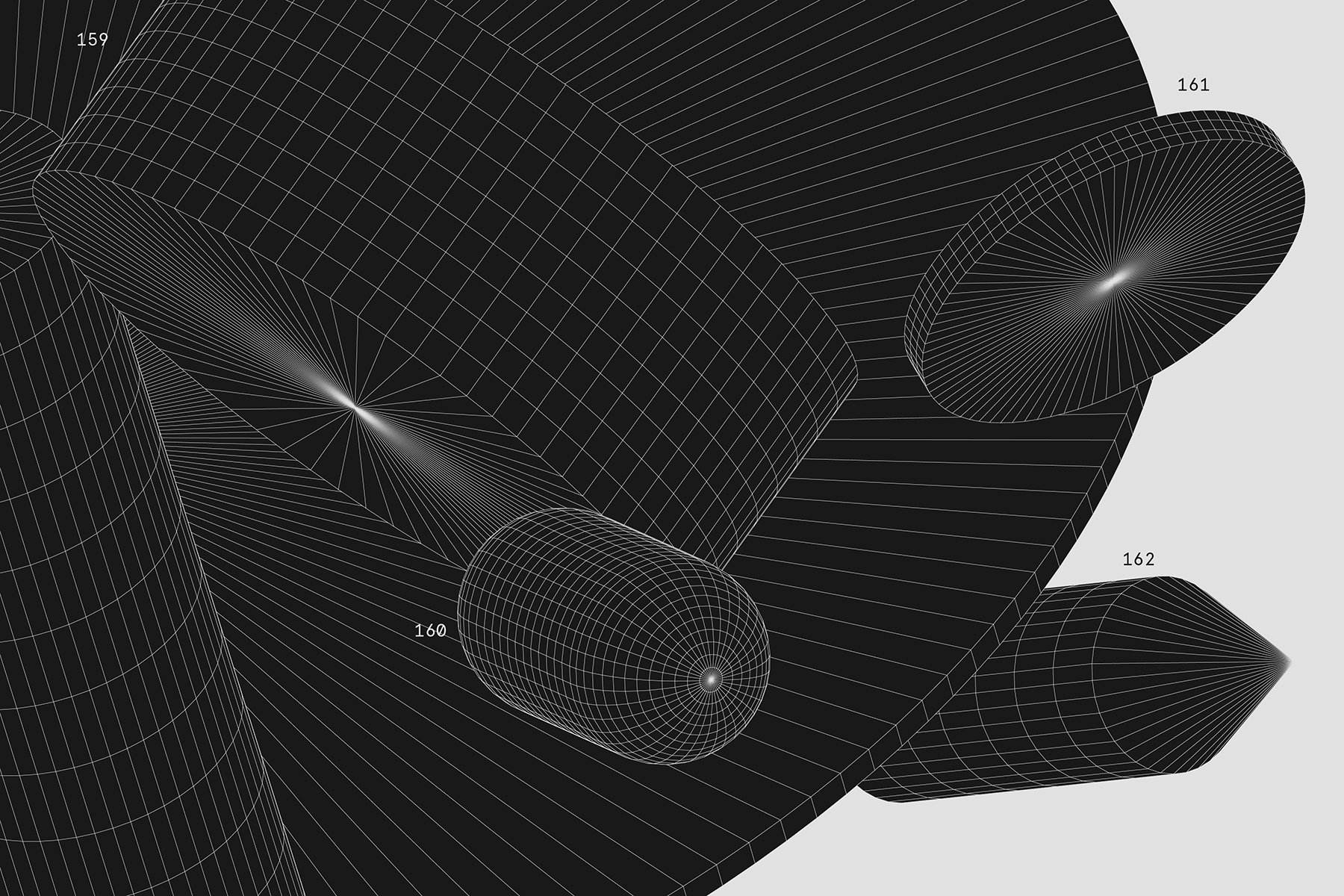 Kosmos 250个抽象几何形体矢量线框（4317）图层云8