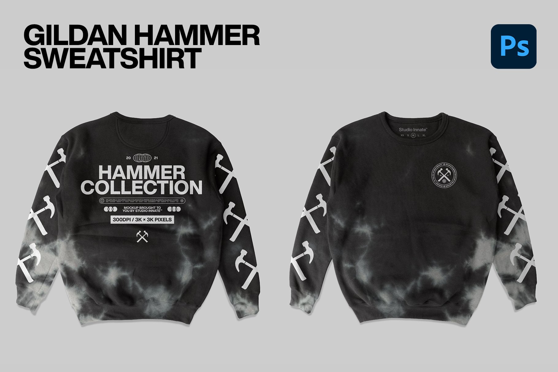 Hammer Collection 卫衣短袖PSD服装样机（4323）图层云2