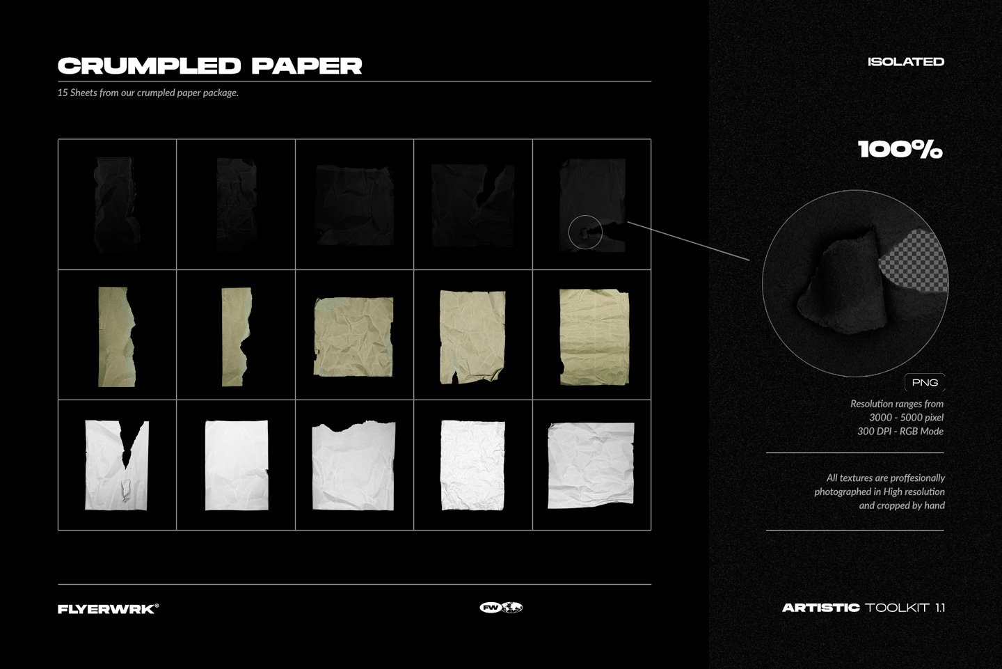 Flyerwrk 高端抽象纹理塑料胶带贴纸模型传单海报艺术工具包（4340）图层云7