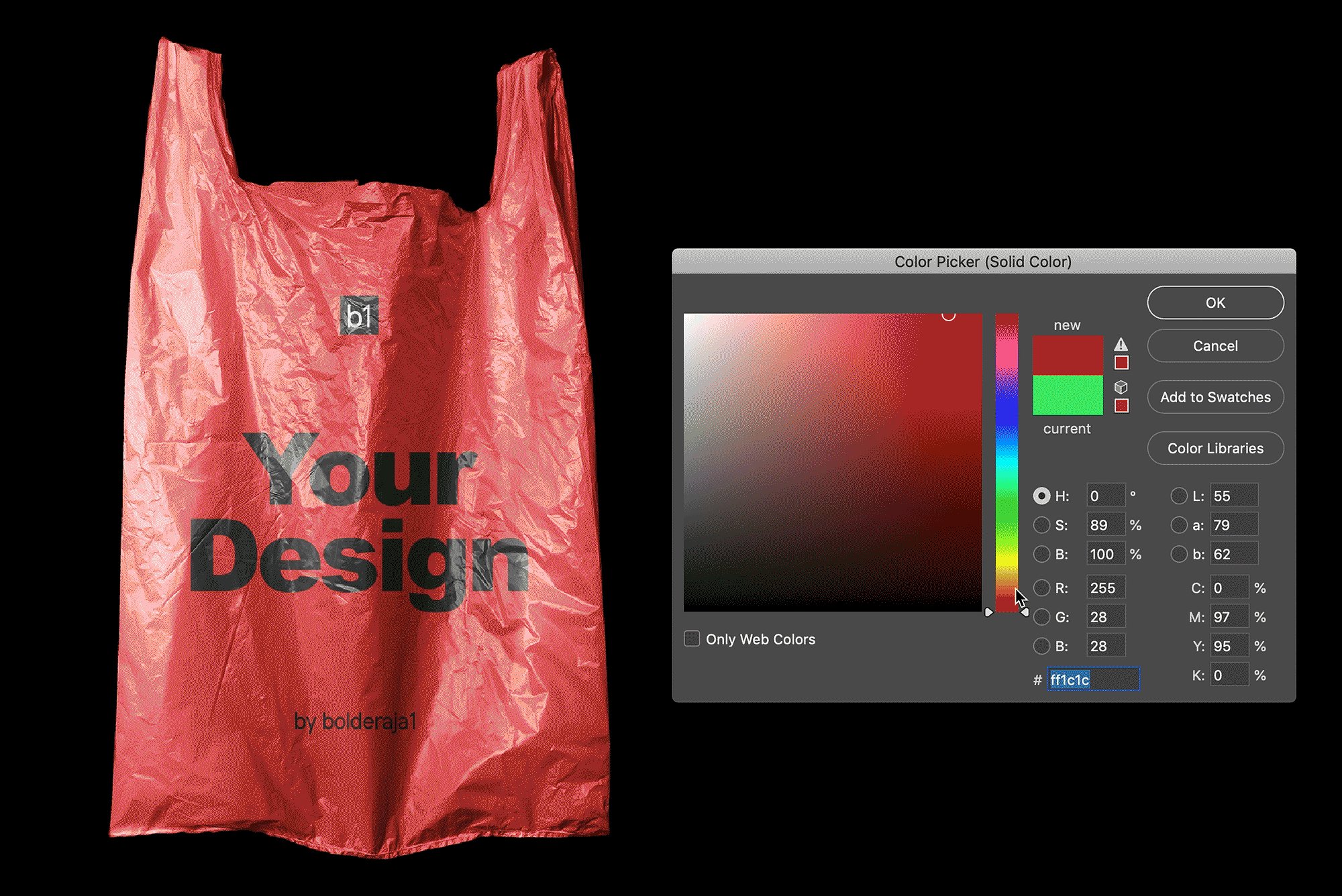 新潮现代展示品牌塑料购物袋PNG素材（4355）图层云1