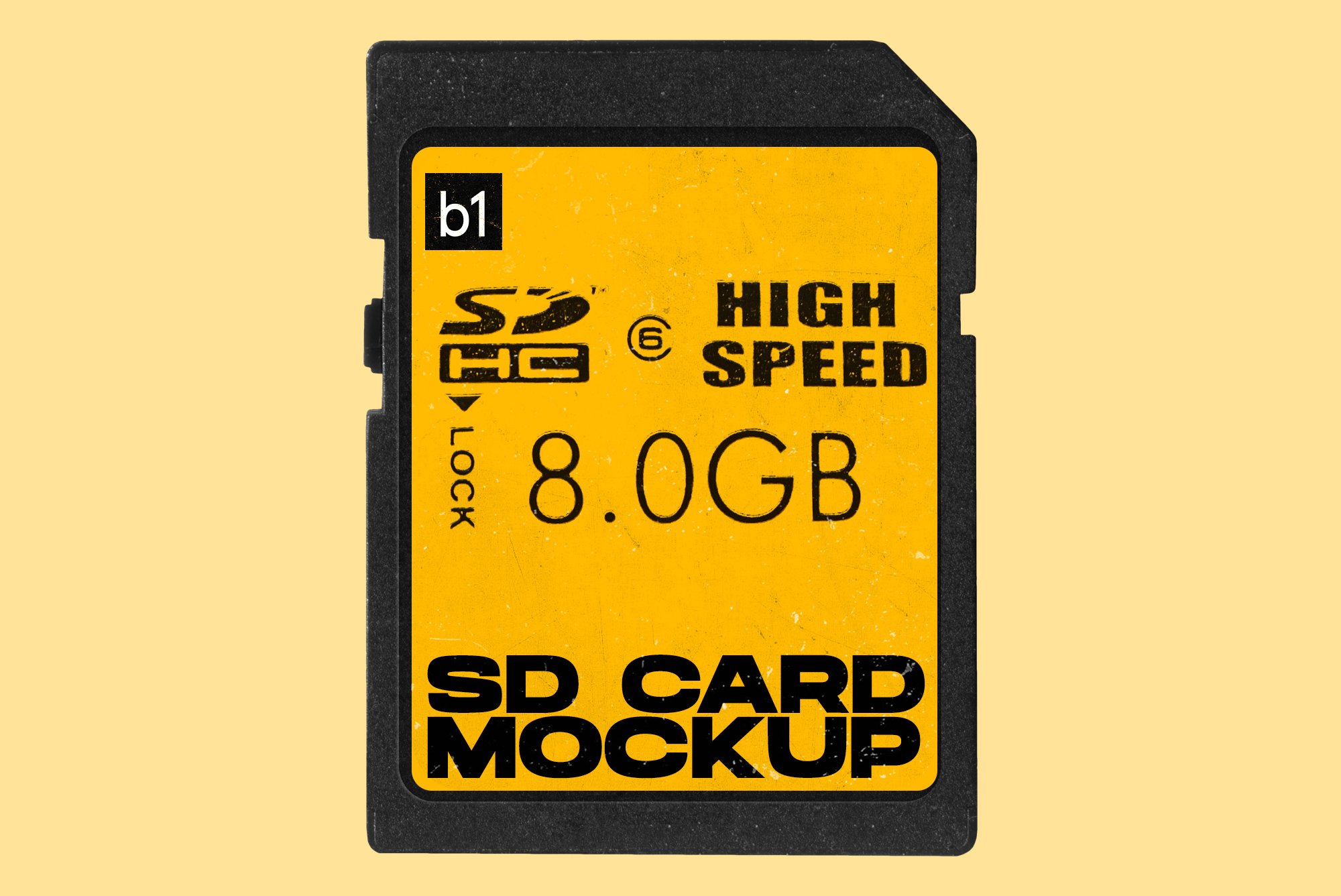创意逼真的SD卡拍摄存储卡PSD样机（4357）图层云