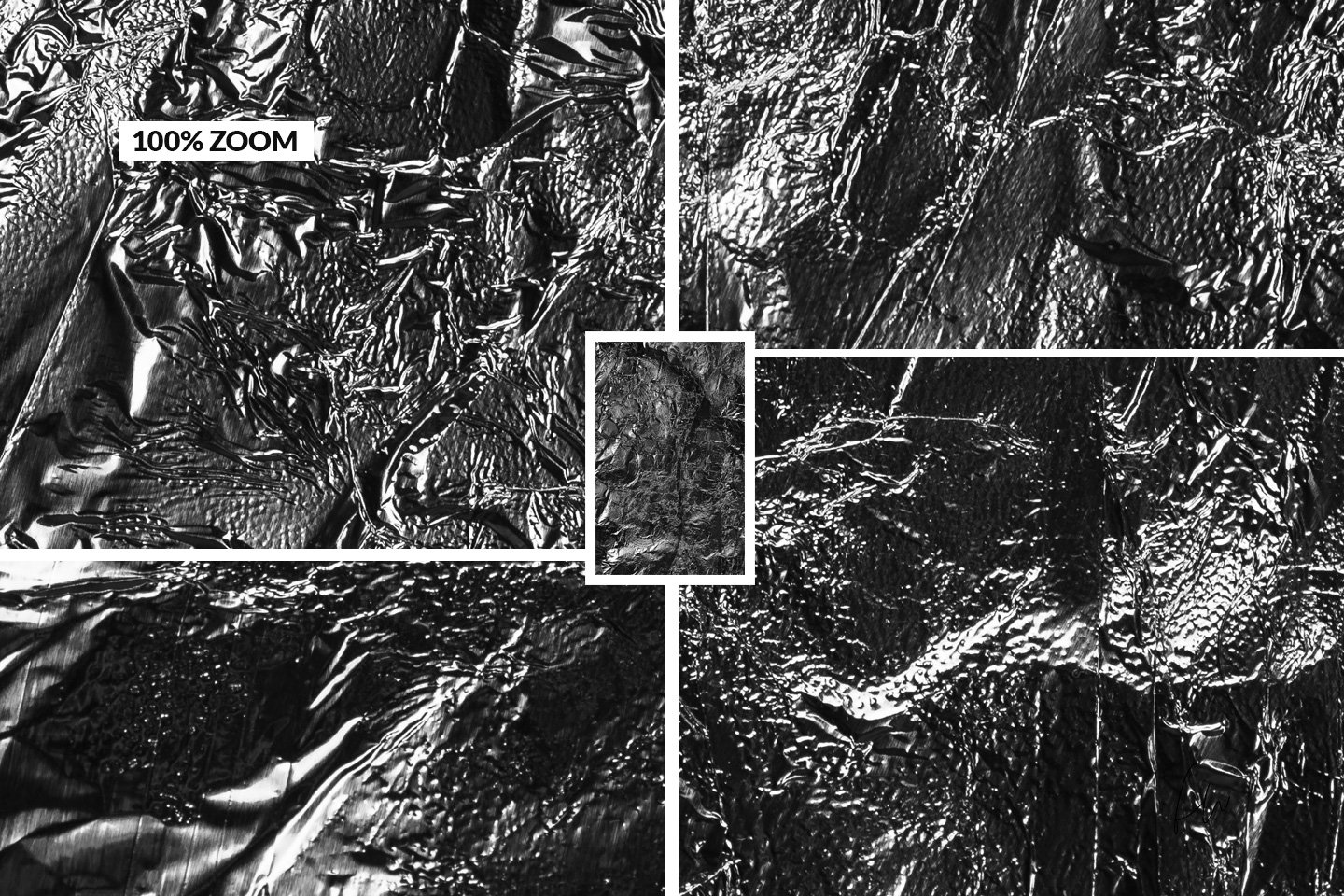 Flyerwrk 新潮现代感手工制作褶皱切割形状金属箔纹理 ALUMEN - METAL FOIL TEXTURES（4383）图层云2