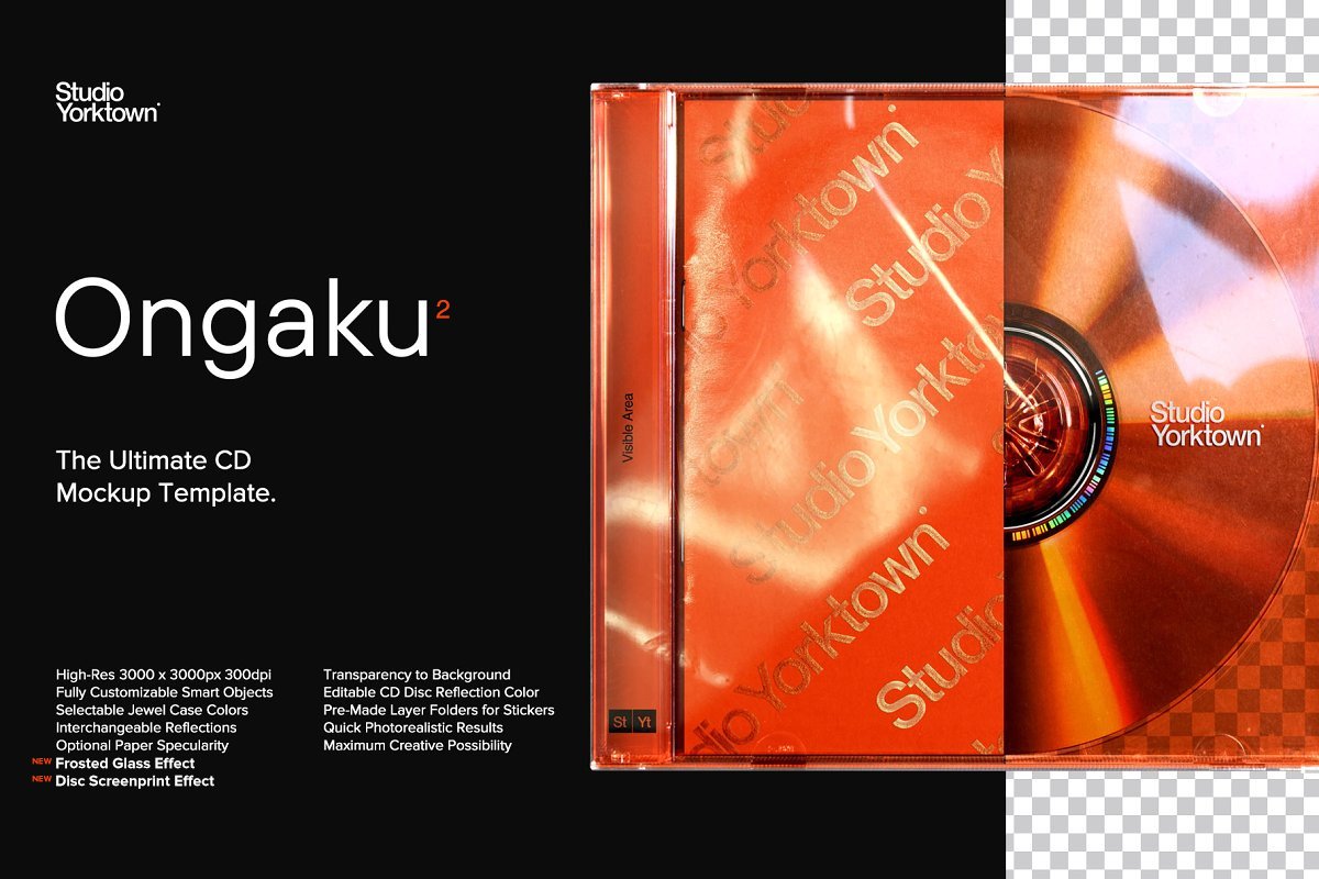 Ongaku - 终极CD样机PSD模板（4581）