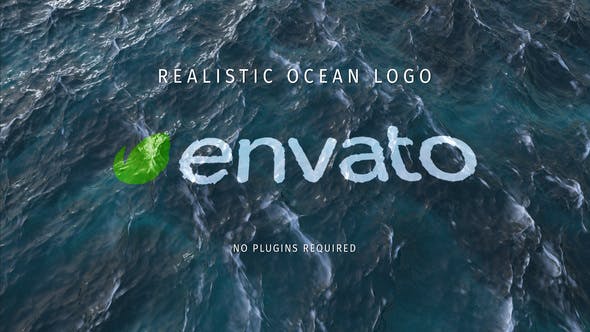 高质量逼真水波浪海平面LOGO展示 Realistic Ocean Logo（4596）图层云