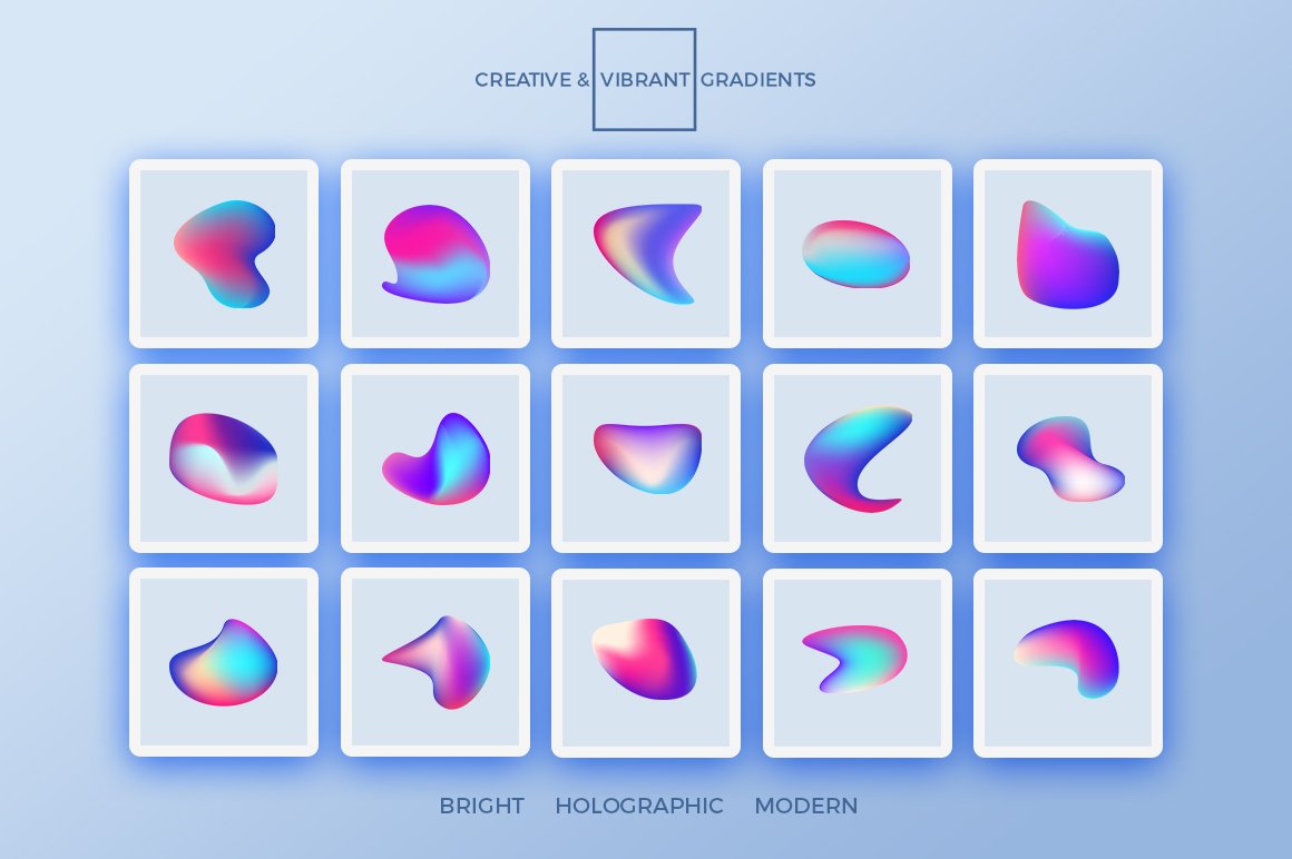 45个创意多彩抽象渐变渐变集 Creative & Vibrant Gradients Set（4618）图层云7