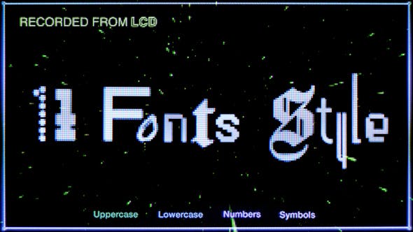 740个复古未来感手工制作CRT真实像素字体纹理视频素材（4636）图层云