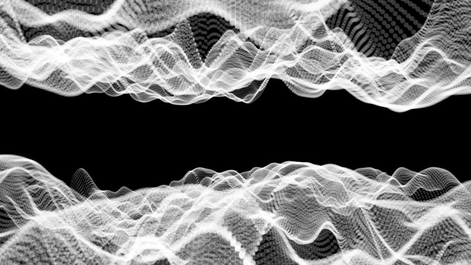 黑白几何形体未来科幻HUD音频视觉循环视觉效果（4729）图层云