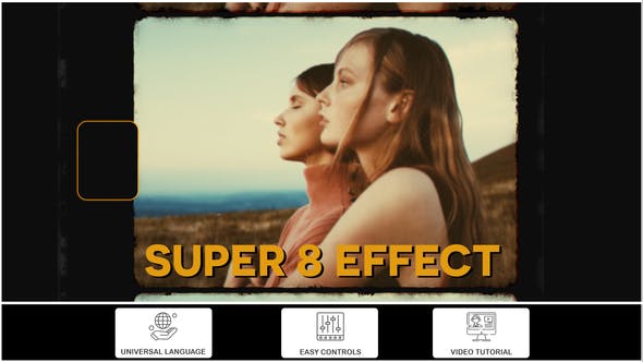 80年代复古电影放映机Super8损坏效果（4805）