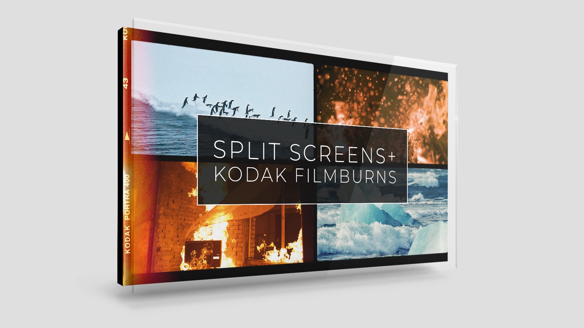 视频素材：复古柯达电影分屏预设效果 Film Split Screens（4849）图层云
