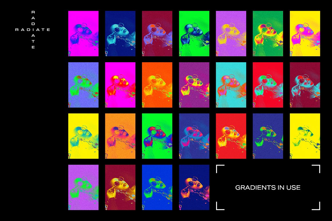 Radiate 25种不同形状热感应Photoshop渐变效果（4888）图层云