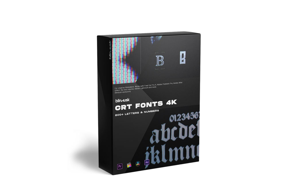 Blindusk 800多种4K真实复古质感CRT字体数字符号电影视频素材（4954）插图