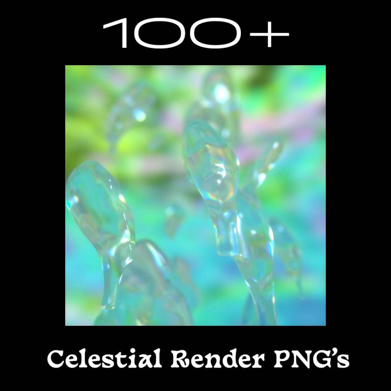 100多个Y2K风格外星生物生物抽象渲染PNG素材包 DREAD RENDERS VOL. 4 – CELESTIAL BEINGS（5039）图层云