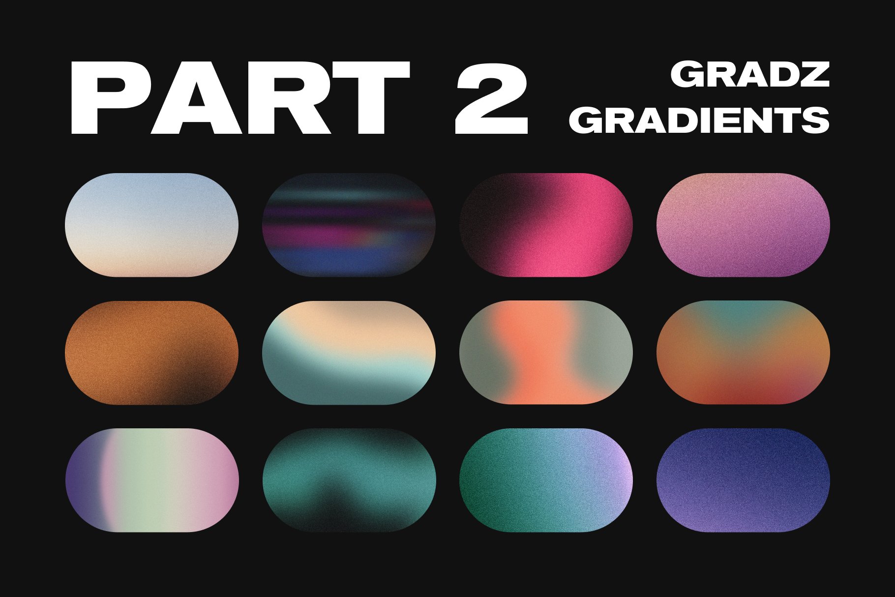 GRADZ 20个复古未来主义颗粒渐变背景素材 Grain Gradient Backgrounds（5067）图层云