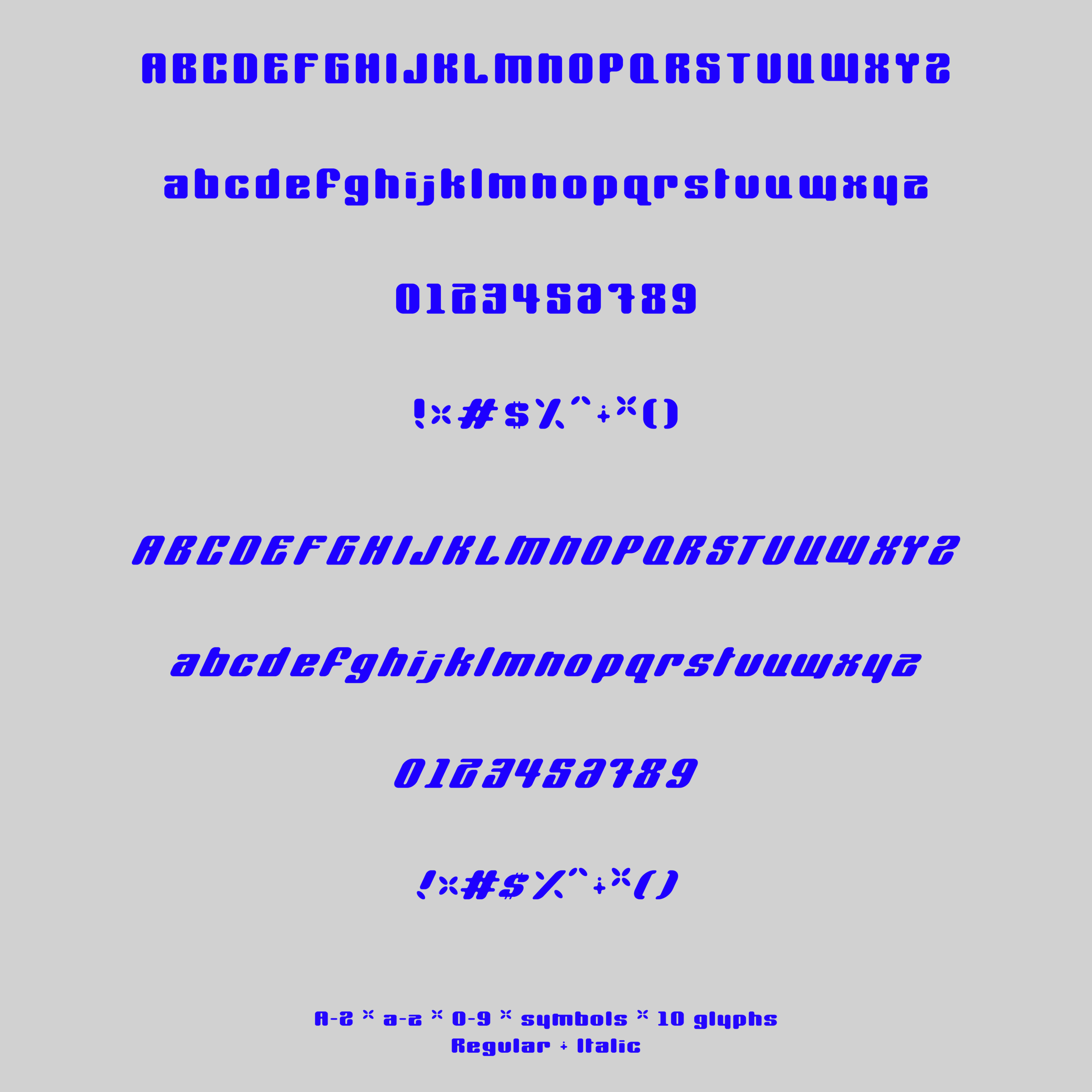 Hvnter 90年代复古Y2K灵感字体符号 SUPERSONIQ TYPEFACE（5094）图层云1