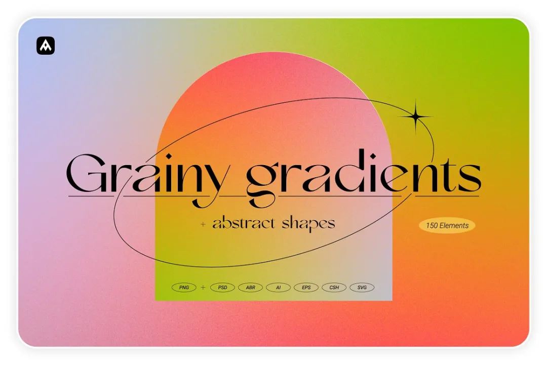 Samolevsky 超现实彩色混合渐变颗粒感抽象艺术纹理 Grainy gradients（5108）
