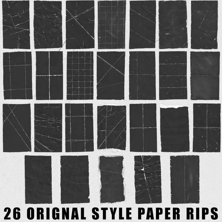 BRYANDEL IMATA 220多种纸张胶带撕裂折叠条拖放资产纹理包 V2（4995）图层云7