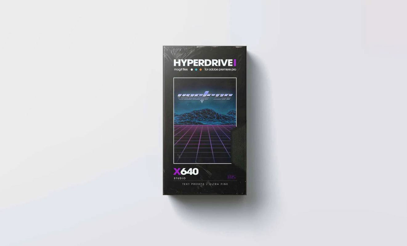 640STUDIO 80年代复古标志性视觉图形文本模拟器效果包PR预设 Hyperdrive（5151）