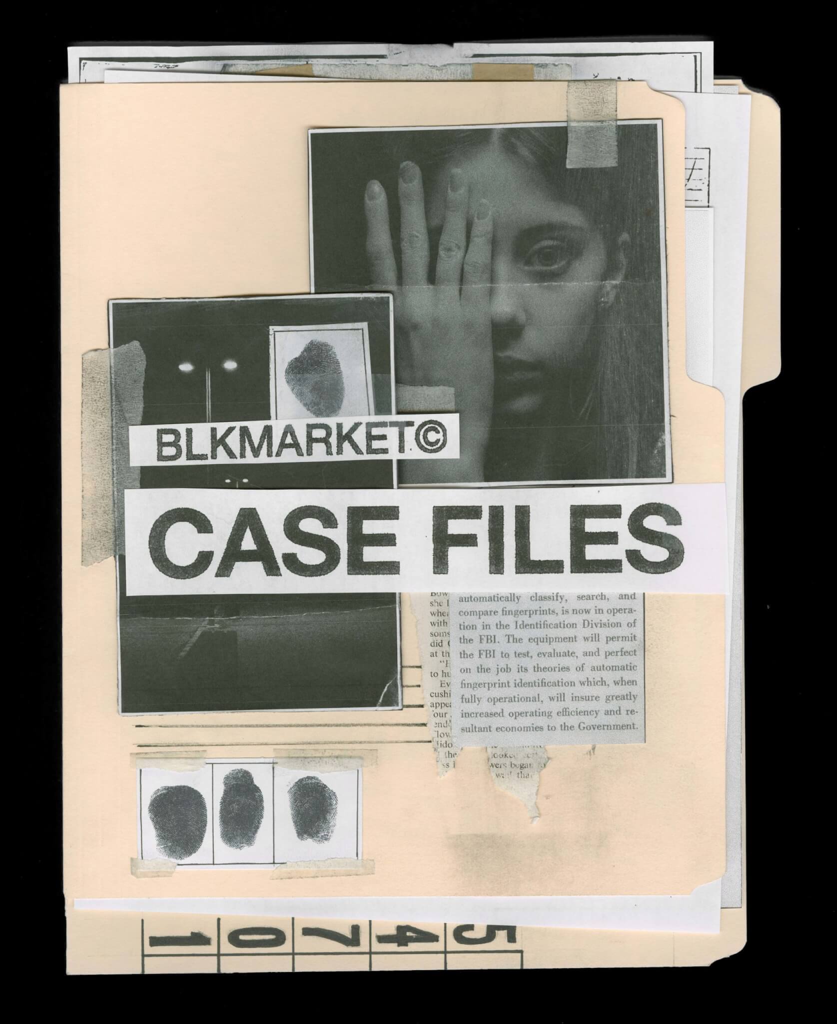 Blkmarket 超高分辨率复古仿旧折痕坚毅犯罪神秘主题图形艺术纹理设计资源包 Case Files（5208）