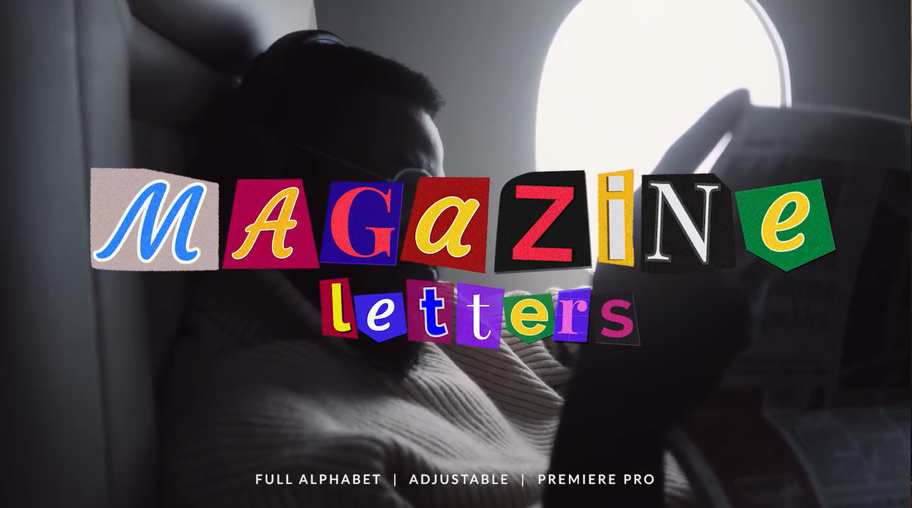 PR预设：LeftHand 复古手工剪纸拼贴定格动画免扣字母效果 Scrapbook Alphabet Effects（5211）图层云