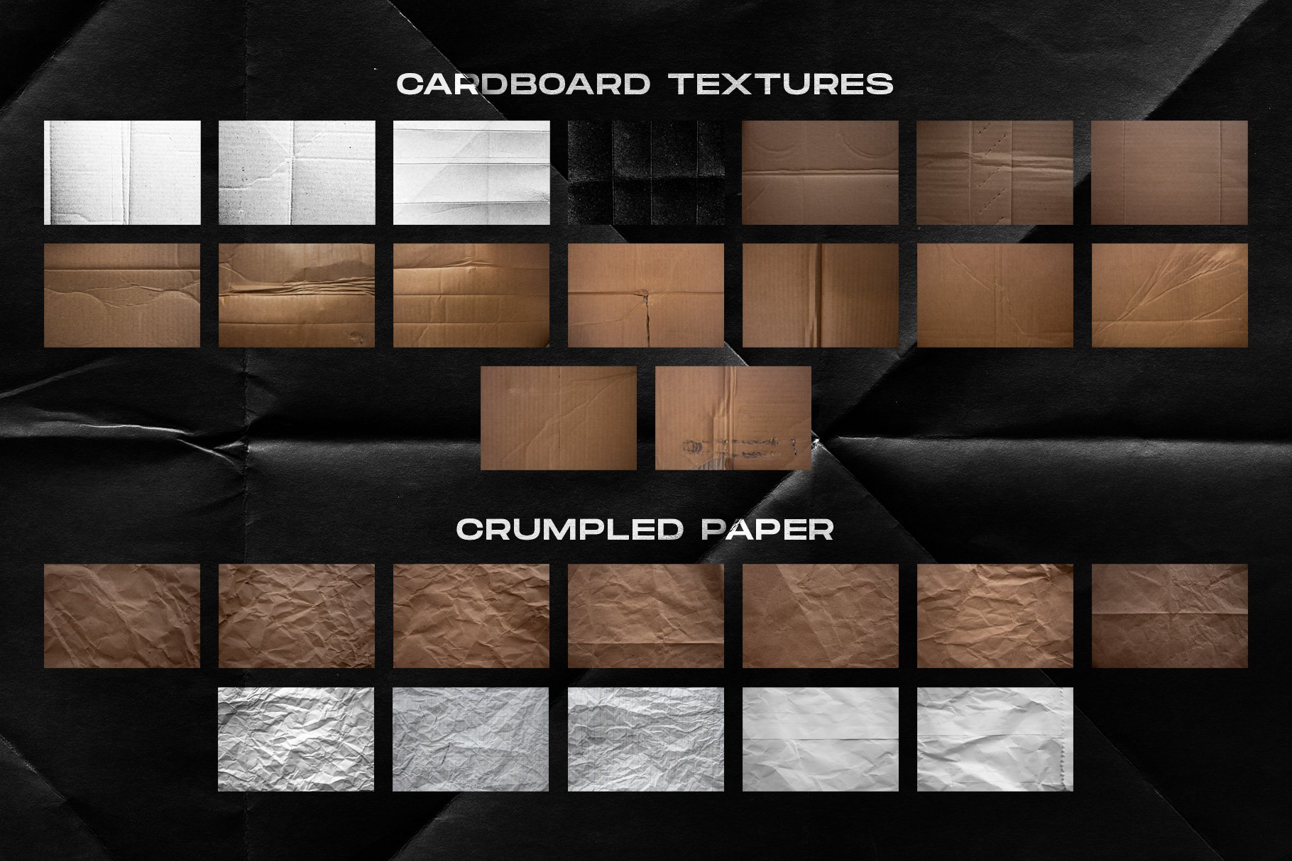 Visual Fear 复古主义做旧折叠纸纹理集合 Folded paper textures collection（5240）图层云