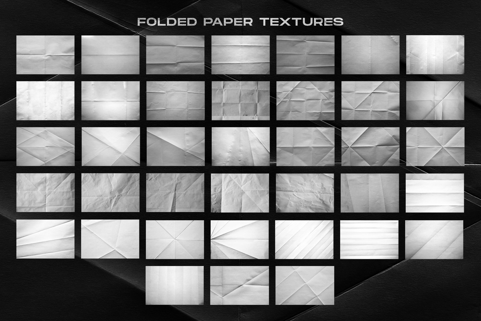 Visual Fear 复古主义做旧折叠纸纹理集合 Folded paper textures collection（5240）图层云
