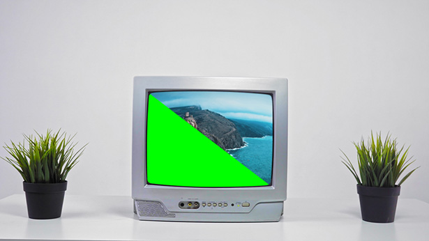 80年代复古4K电视展示框绿幕素材模板套件 Retro TV Mockup Kit（5250）图层云1