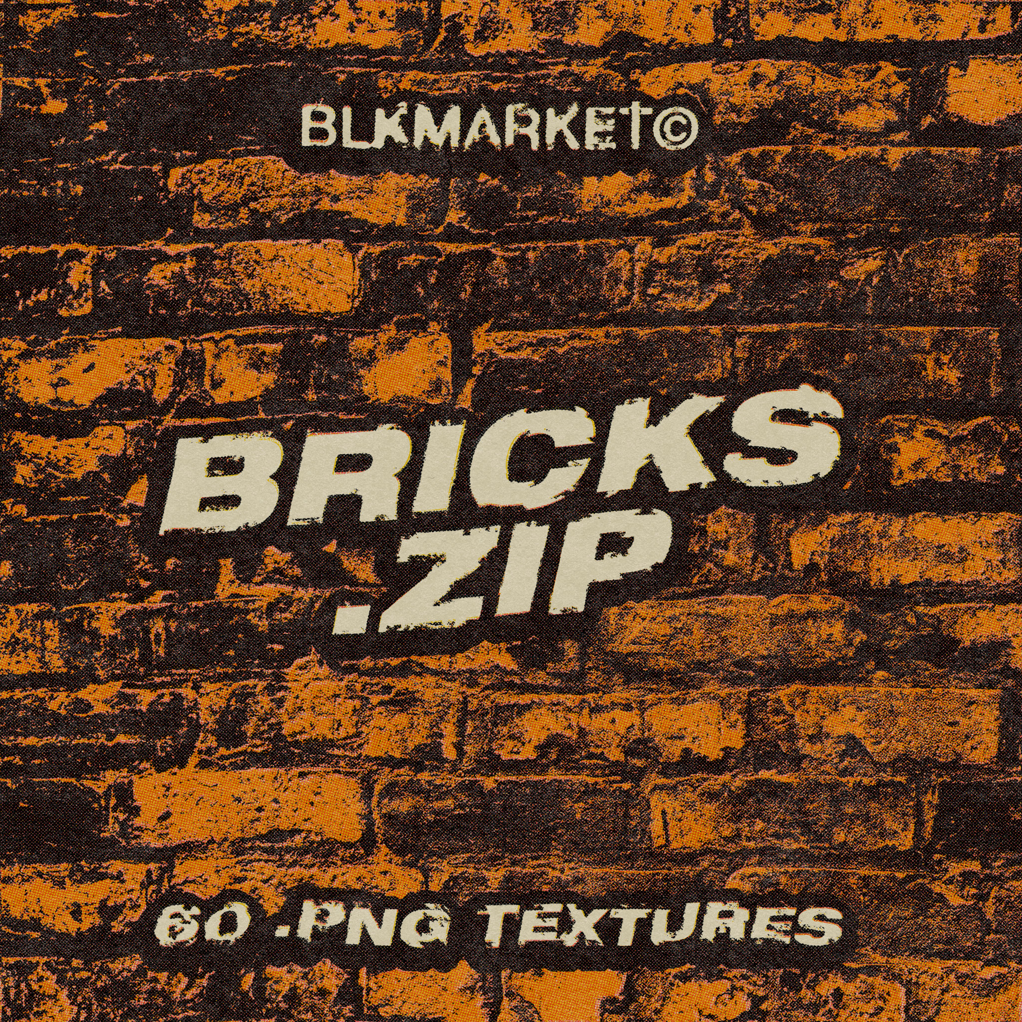 Blkmarket 多种城市风格砖头背景PNG纹理包 Bricks（5262）