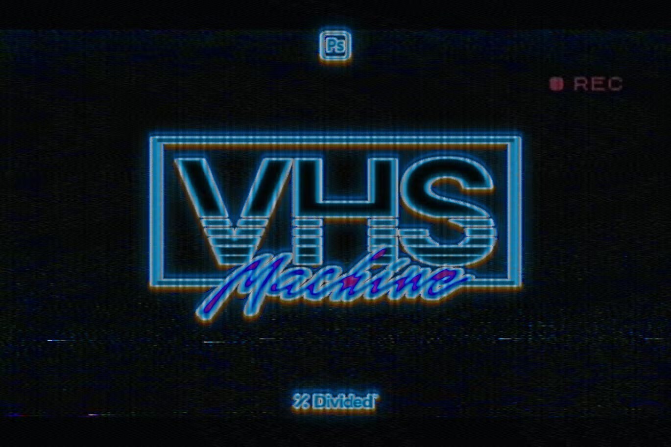 复古怀旧VHS旧电视机器PSD效果 VHS Machine Retro Effect（5272）