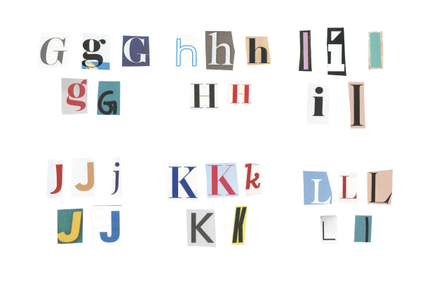 PR模板：200种高质量复古独特杂志剪纸拼贴字母元素包 Magazine Cutout Letters（6001）图层云