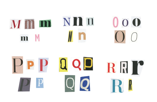 PR模板：200种高质量复古独特杂志剪纸拼贴字母元素包 Magazine Cutout Letters（6001）图层云