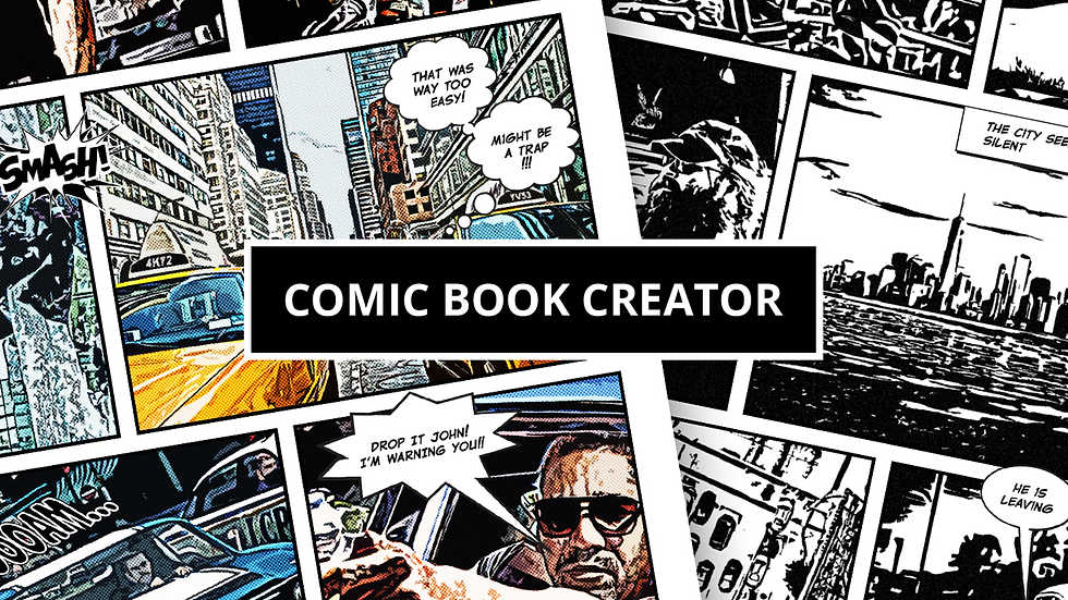 美式黑白彩色漫画漫画书创作者PSD模板 Comic Book Creator Bundle（6003）图层云