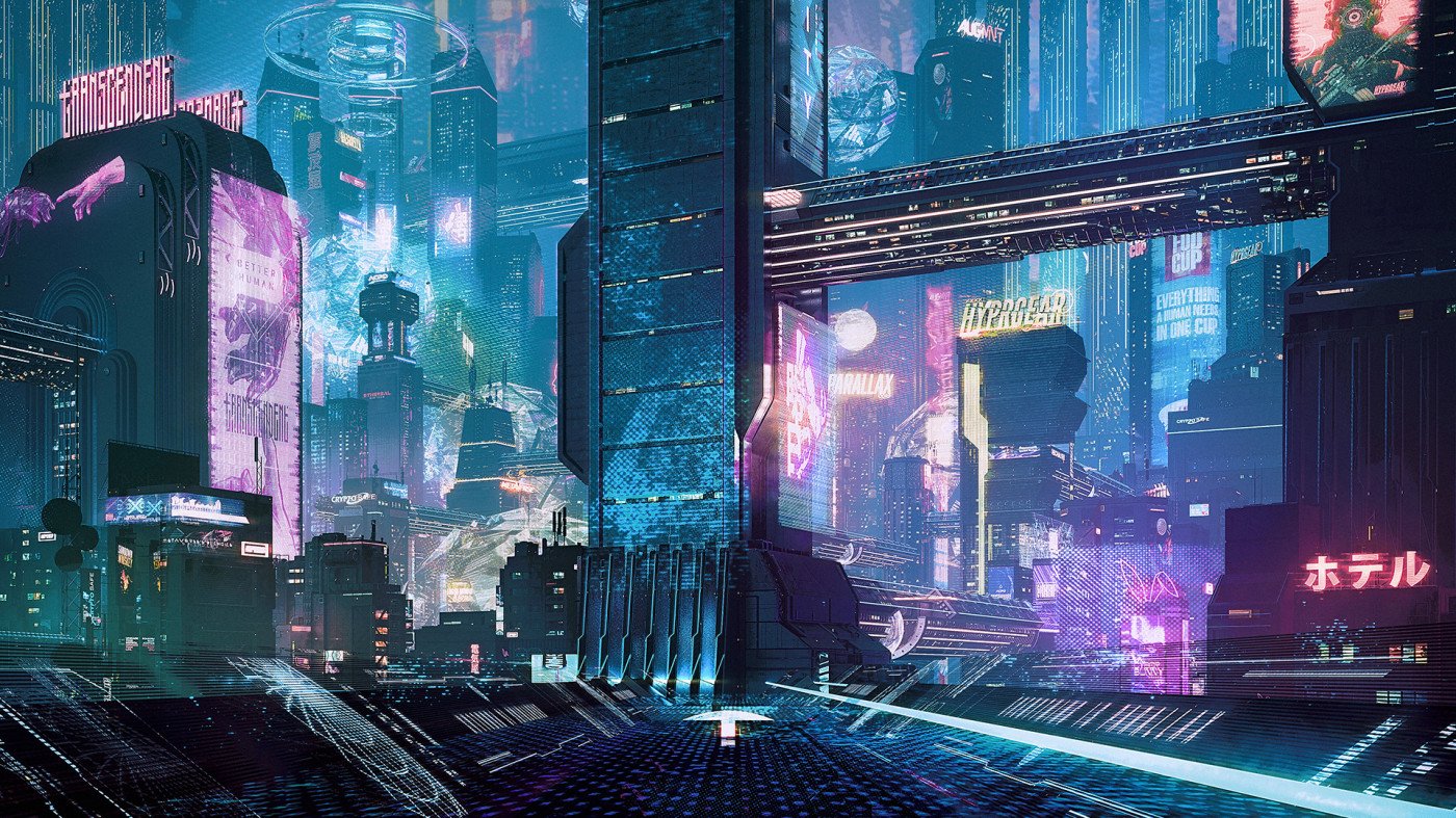 Kitbash3d 彩虹全息赛博朋克工业风未来主义科幻城市金属3D模型包 Cyberpunk 2022 （6009）图层云2