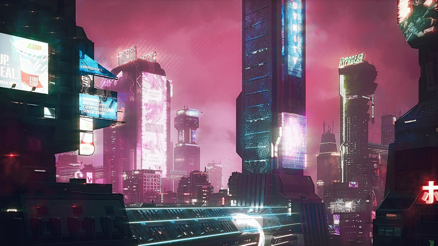Kitbash3d 彩虹全息赛博朋克工业风未来主义科幻城市金属3D模型包 Cyberpunk 2022 （6009）图层云3