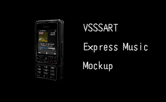 VSSSART 潮流复古诺基亚N72手机屏幕设计展示贴图样机PSD模板（6019）