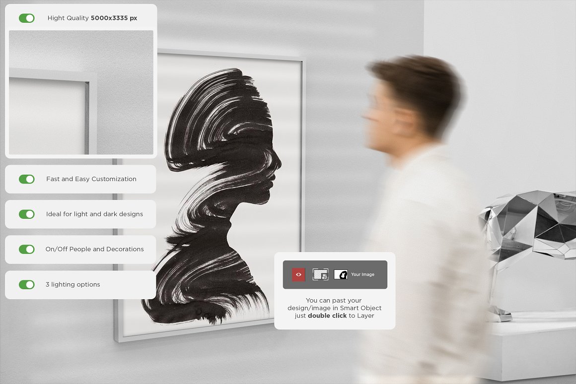 Dikarte Media 高质量逼真美术馆艺术画廊PSD海报模型（6062）图层云12