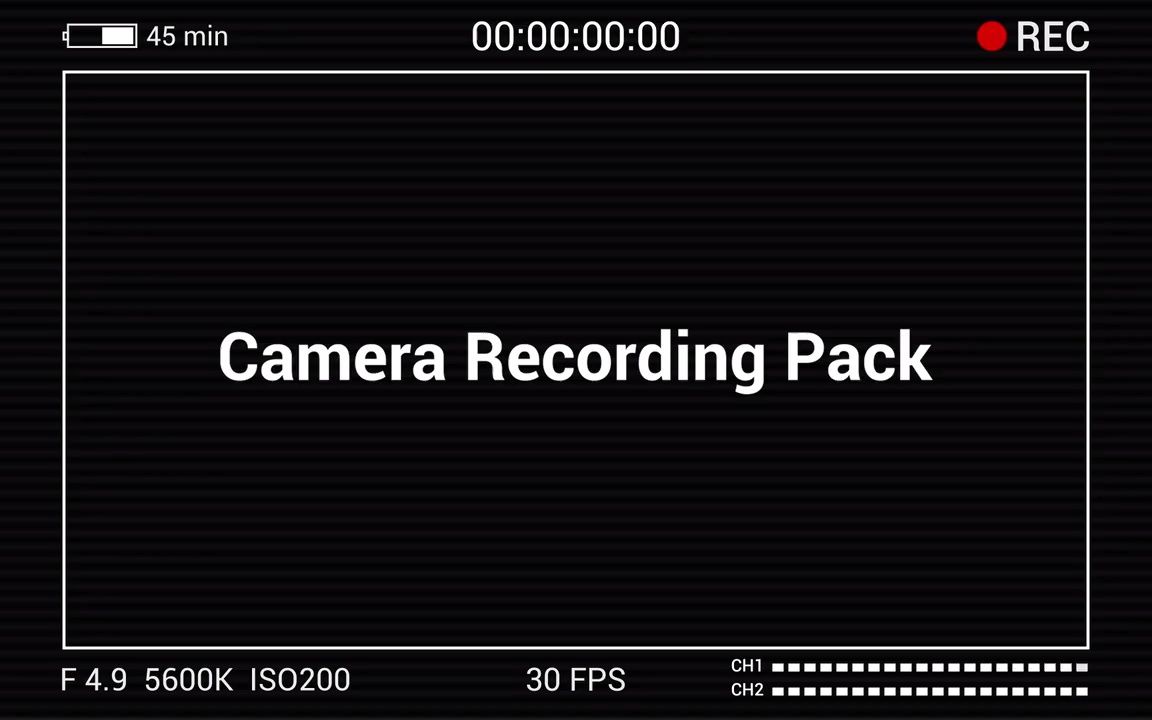PR预设：摄像机取景器参数图标录制包（6184）图层云