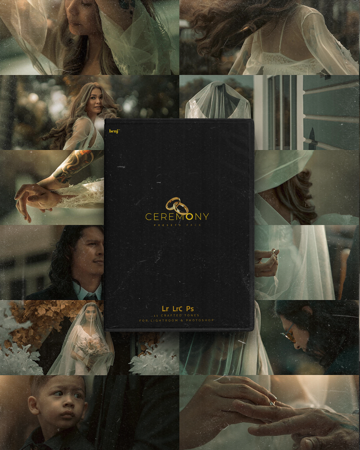 benj™ 高级浪漫婚礼胶片外观LR预设包 Ceremony x Film Look Presets Pack（6240）图层云