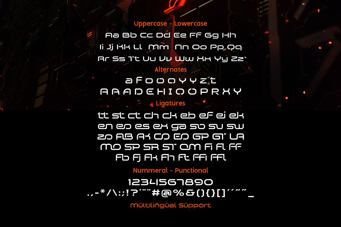 赛博朋克暗黑机能科幻技术游戏扩展无痕英文字体包 Blastage（6858）图层云8