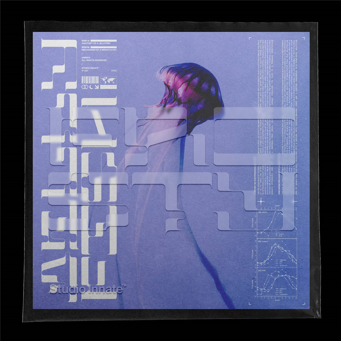 Studio Innate 潮流磨砂音乐专辑CD光盘包装纸袋贴纸设计展示贴图样机模板素材 Frosted Disc（6861）图层云1