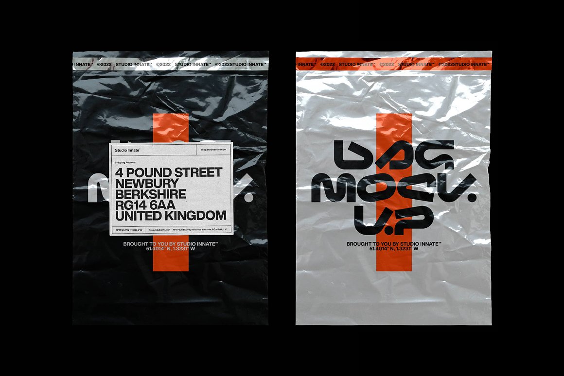 Studio Innate 新潮抽绳运动包手提包塑料袋品牌印花物料PSD模板 Bags - Mockup Bundle（6881）图层云