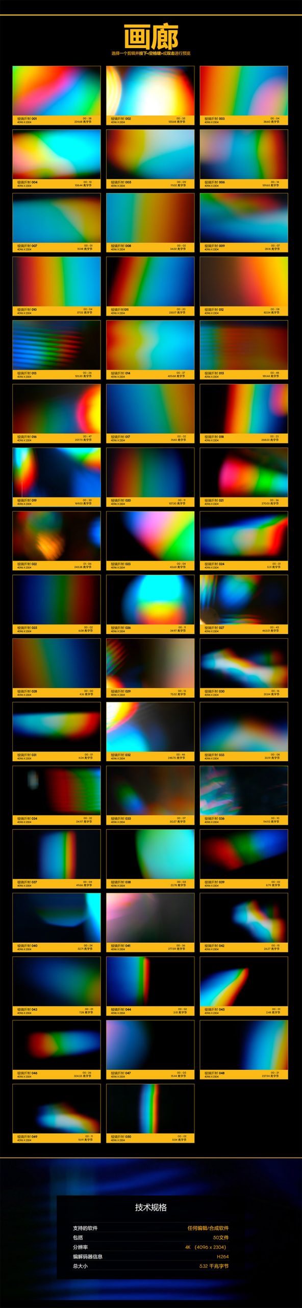 BusyBoxx 50个唯美漂亮真实镜头光效叠加动画 PRISM REFRACTIONS（6908）图层云1