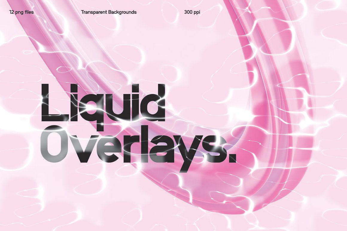 KESSENS 新潮创意酸性液体气泡透明效果海报封面设计PNG覆盖层 Liquid Overlays（6911）图层云
