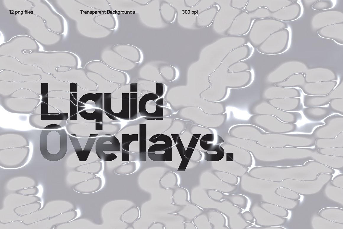 KESSENS 新潮创意酸性液体气泡透明效果海报封面设计PNG覆盖层 Liquid Overlays（6911）图层云