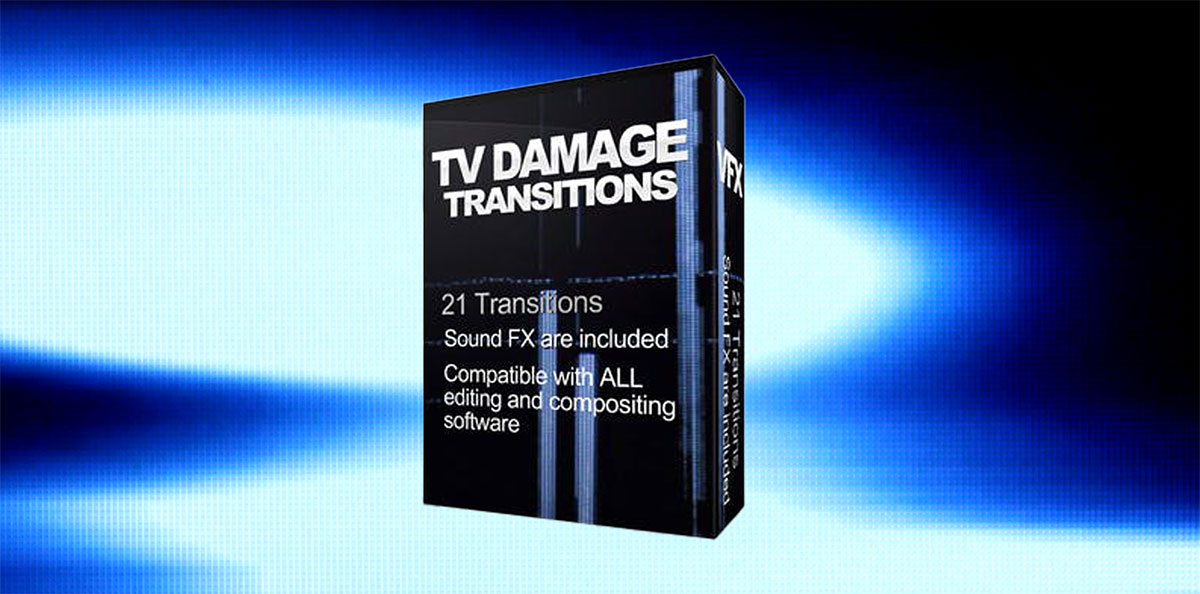 AVIDEDITOR 21个电视损坏蓝宝石效果叠加剪辑视频素材 Transitions TV Damage（6920）图层云