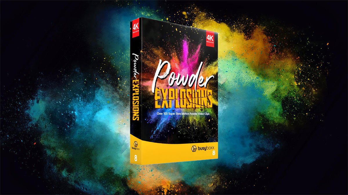 BusyBoxx 108个彩色粉末慢动作爆炸飞散动画4K视频素材 Powder Explosions（6952）图层云
