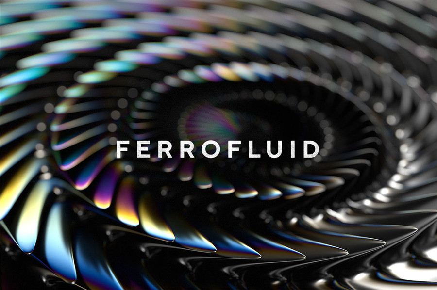 RuleByArt 酸性未来科幻立体三维3D金属有机尖齿异形酸性设计风格PNG设计素材 Ferrofluid Abstract Textures（6962）图层云5