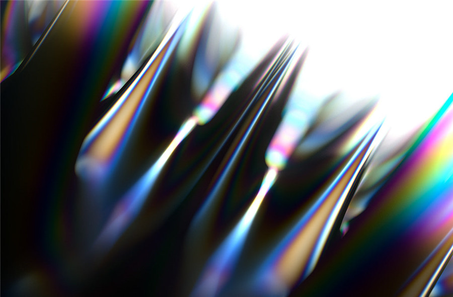 RuleByArt 酸性未来科幻立体三维3D金属有机尖齿异形酸性设计风格PNG设计素材 Ferrofluid Abstract Textures（6962）图层云1