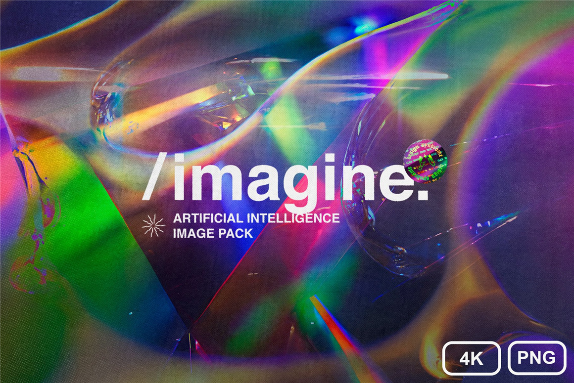 Design syndrome 100多张高分辨率未来主义抽象多彩海报封面背景包  Imagine Abstract AI pack（6967）